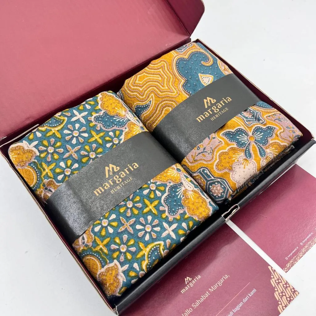 MARGARIA BATIK - Hampers Kain Batik Premium Bahan Dobby Motif Elegan - Hampers Idul Fitri - Kado Pernikahan - Hadiah Guru - Souvenir Pernikahan