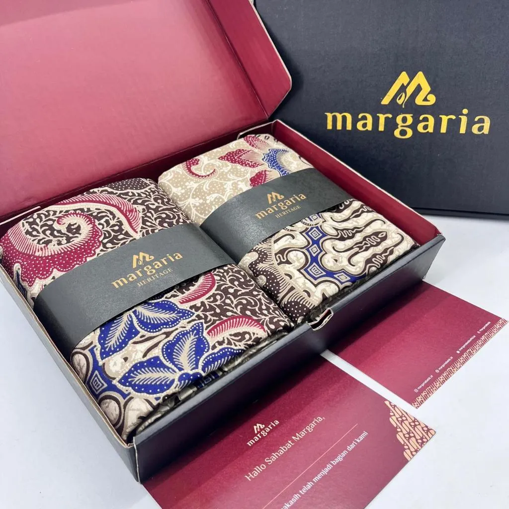 MARGARIA BATIK - Hampers Kain Batik Premium Motif Elegan - Nusantara Series 2 - Hampers Idul Fitri - Kado Pernikahan - Hadiah Guru - Souvenir Pernikahan