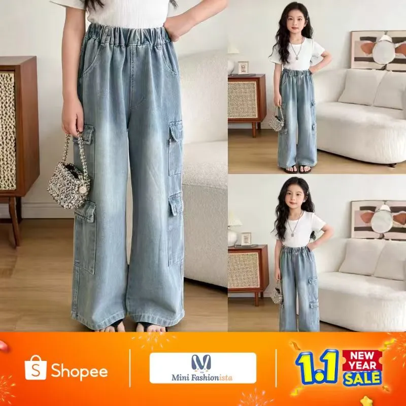 COD celana jeans anak perempuan celana anak perempuan jeans anak perempuan import Celana Denim Anak Perempuan Celana Jeans Anak Perempuan Celana Panjang Anak Perempuan usia 8-15 Tahun