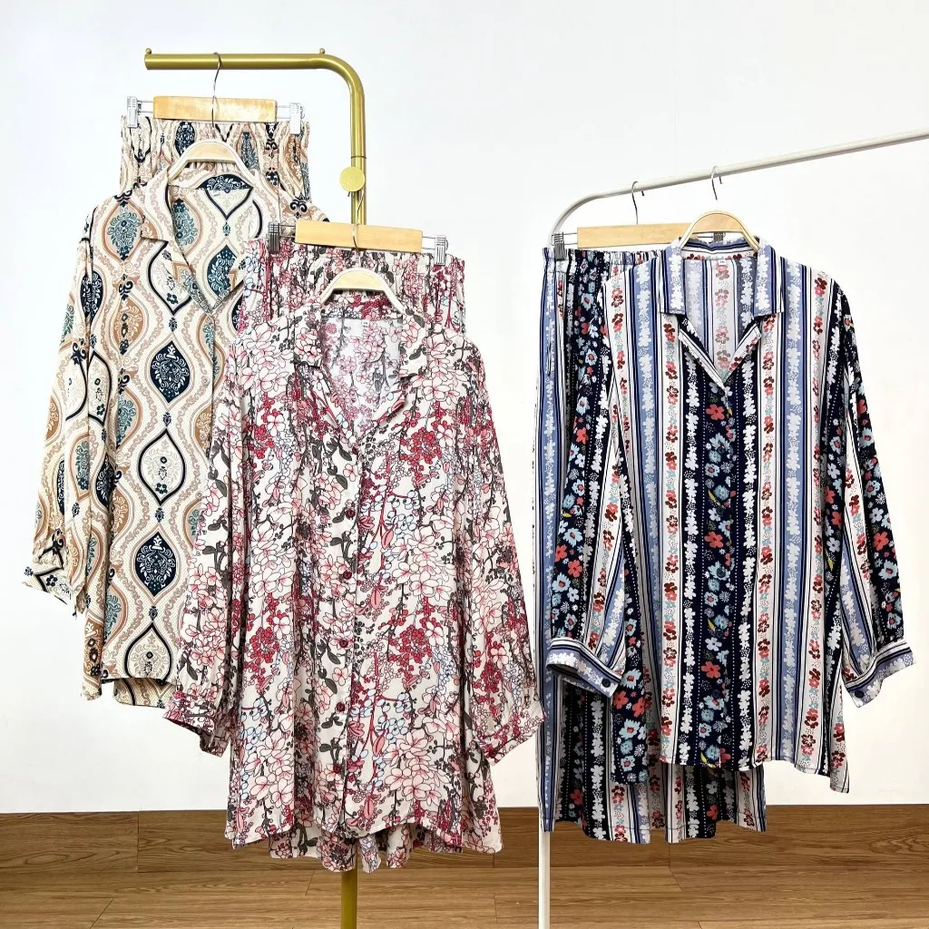 AKAVI - PAJAMAS SUPER JUMBO PIYAMA BIGSIZE BAJU TIDUR OVERSIZE LD 120 130 140 150 COD (550gr)