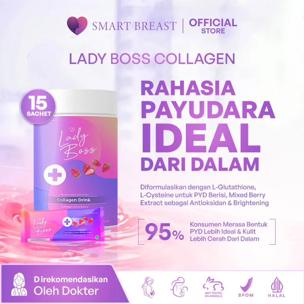 [NOT FOR SALE] Lady Boss - Breast & Collagen Drink ( Suplemen Pembesar Pengencang )