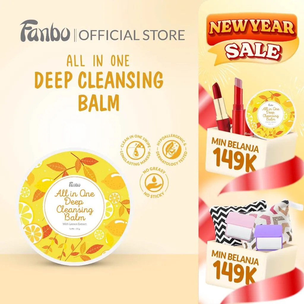 Fanbo All in One Deep Cleansing Balm (DP) - Pembersih Make up (Balm)  waterproof - 30gr - melembabkan - tidak lengket - semua jenis kulit