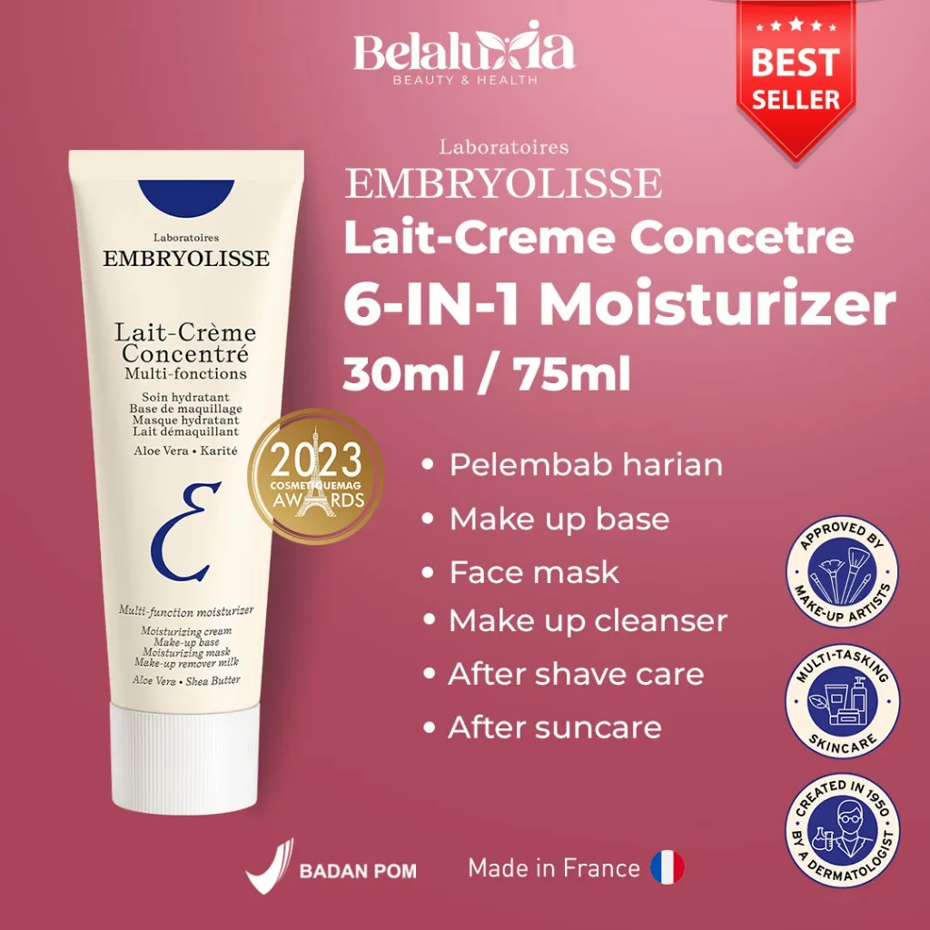 BELALUXIA - Embryolisse Lait-Creme Concentre 30ml / 75ml Makeup Primer Moisturizer Pre Makeup Base Makeup Remover 6 in 1 Multifunction Original