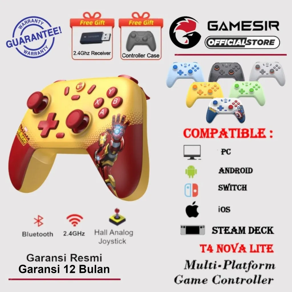 GameSir T4 Nova Lite Gamepad Game Controller Hall Effect Joystick