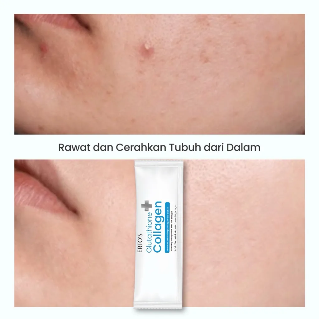 Erto's GLutathione Collagen Drink  Minuman Kolagen Viral Mencerahkan Wajah Tubuh Dari Dalam /drink..