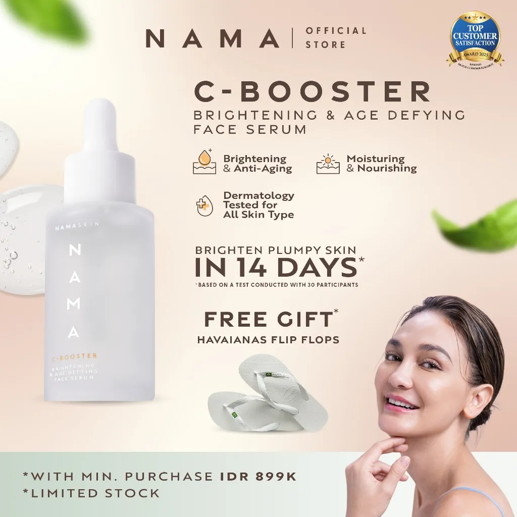 NAMA Beauty C-Booster Brightening Age Defying Serum | Vitamin C Mencerahkan Muka Wajah Glowing