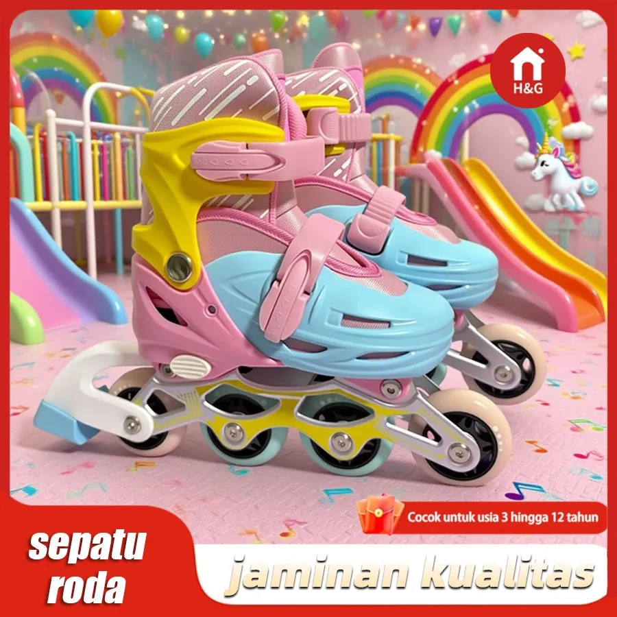 H&G Sepatu Roda Anak Perempuan 4 Roda – Model Minimalis & Trendi Cocok untuk Pemula