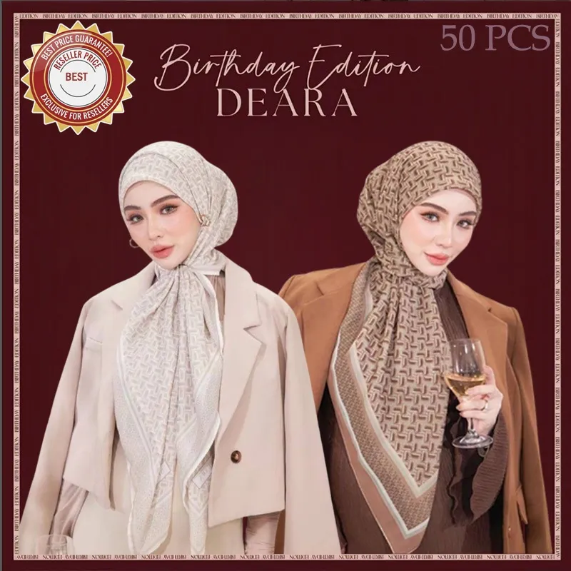 DEARA Jilbab/Hijab Birthday Edition Paket Reseller [50 pcs] Original Malaysia