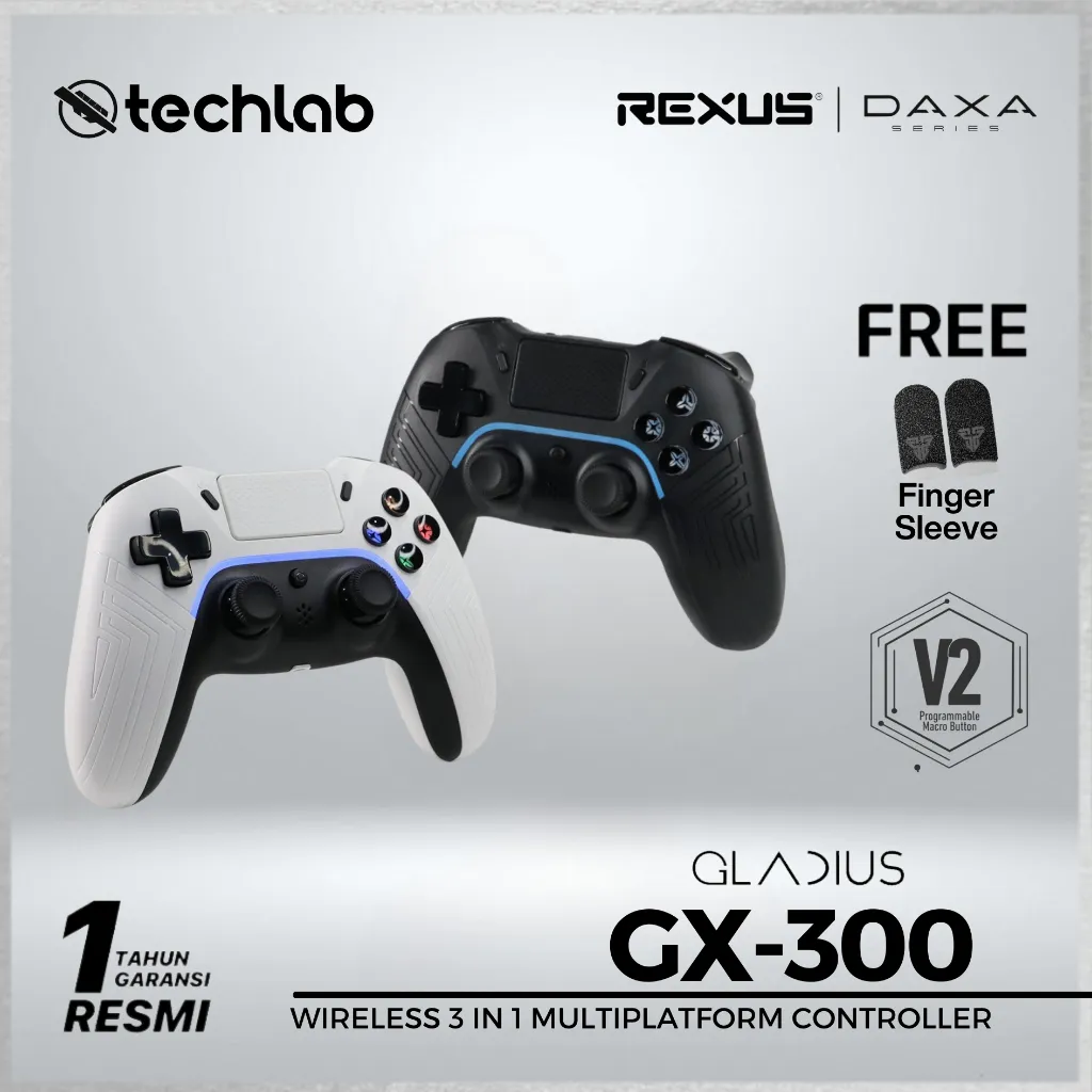Rexus GX300 / GX-300 V2 Hall Effect Wireless Bluetooth Gamepad Joystick