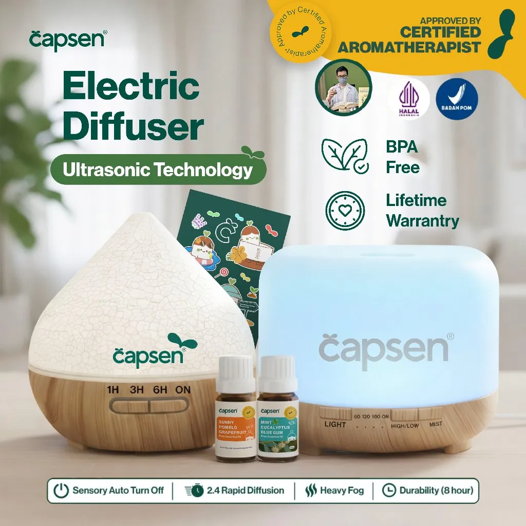 CAPSEN BEST SELLER Electric Diffuser Essential Oil Bundle Aromatherapy Oil Diffuser Humidifier Oil