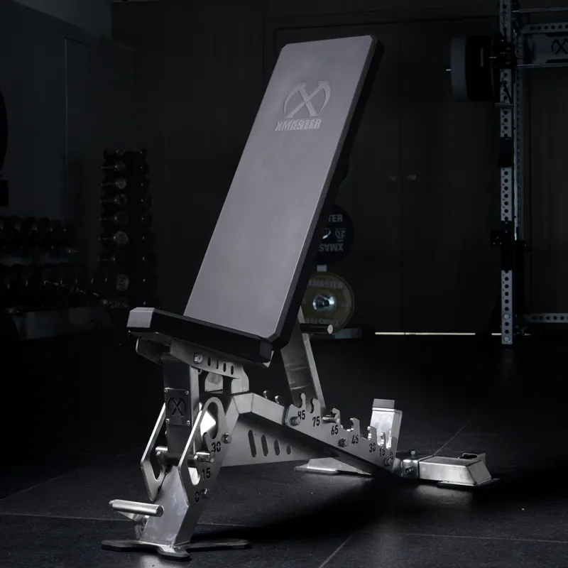 XMASTER Gym Bench Adjustable FID Fitness Strength Bench Press Flat Incline Decline Heavy Duty