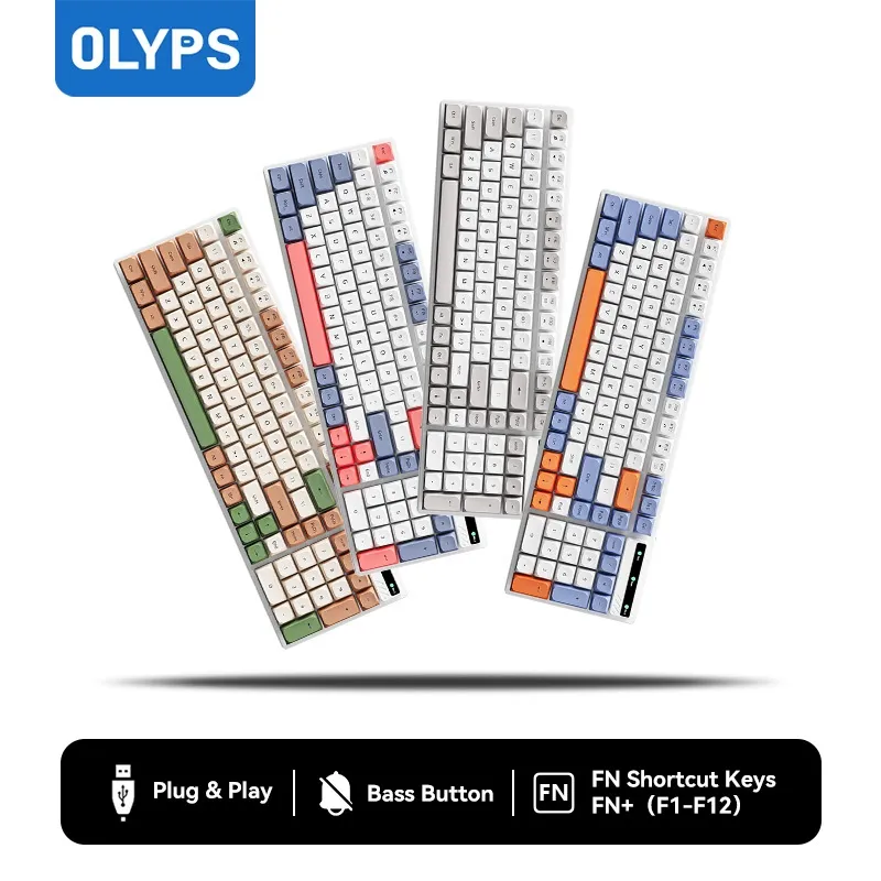 OLYPS Keyboard Laptop USB Kabel Portable 101 Keys Layout Ergonomic Design for PC Laptop - 1.5M Kabel