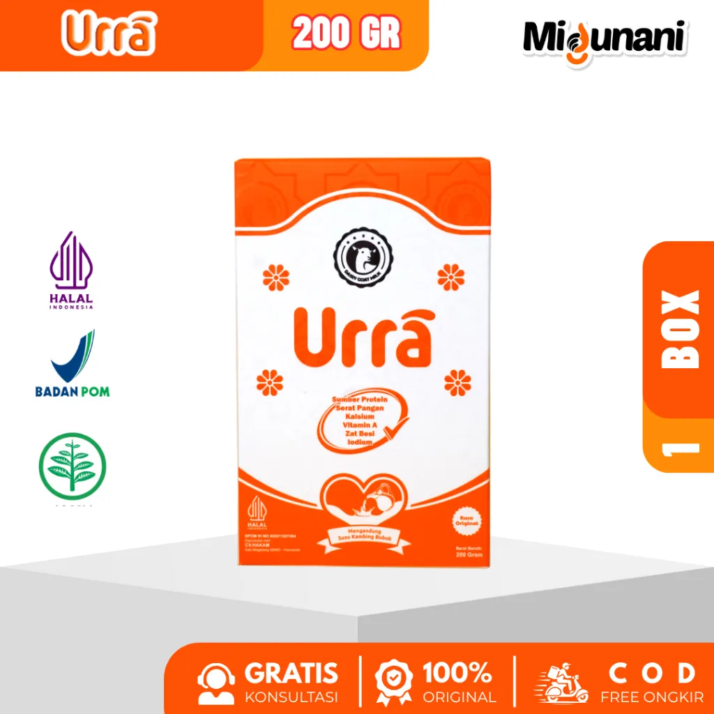 Susu Urra Original 200gr Susu Kambing Penambah Berat Badan Anak - 1 Box