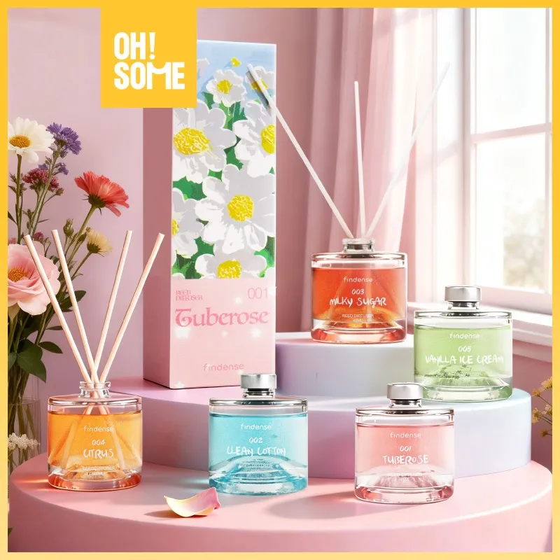 OHSOME -Alba Sol/Findense Reed Diffuser Pengharum Ruangan 45ml Pengharum Kamar Aromaterapi Wangi Parfum Mewah