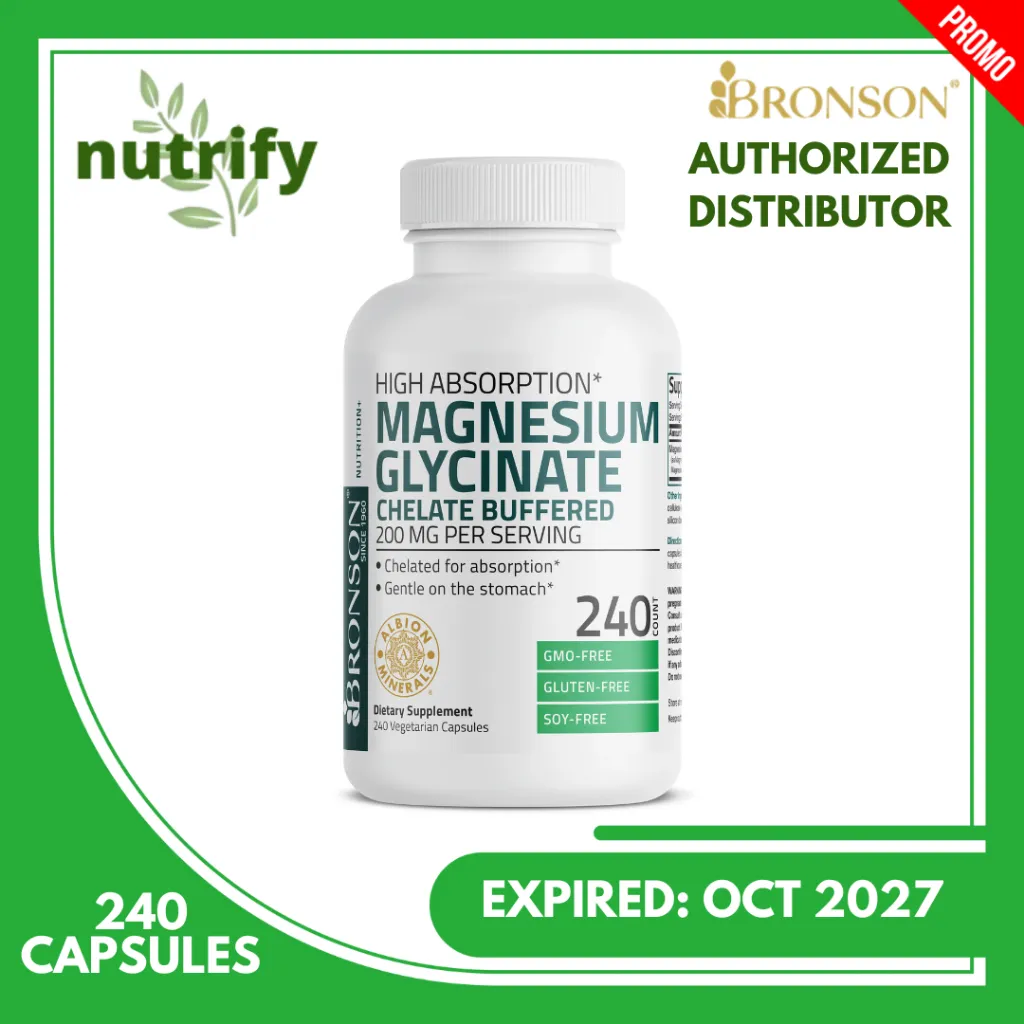Bronson Magnesium Glycinate 200 mg 240 Kapsul
