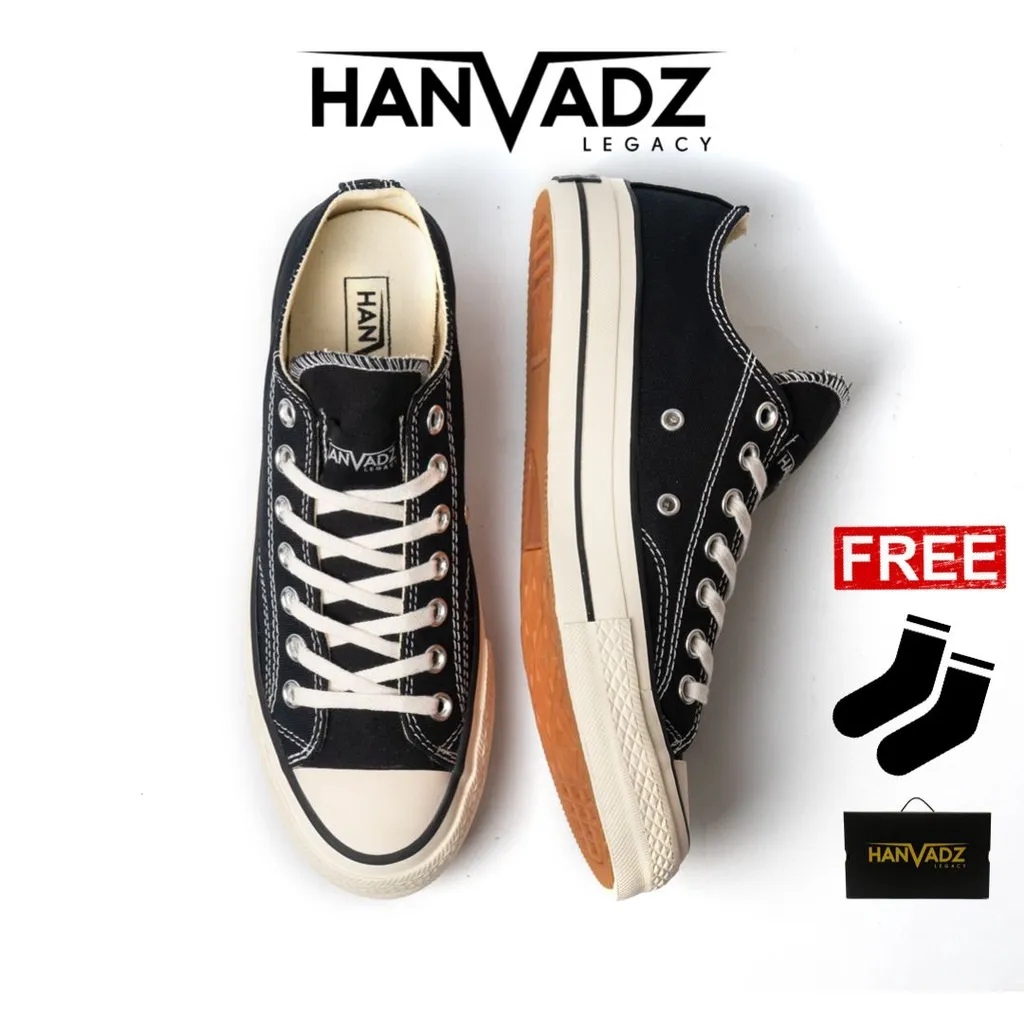 HANVADZ LEGACY Official - 70s Kanekes Black Natural Low | Sepatu Unisex