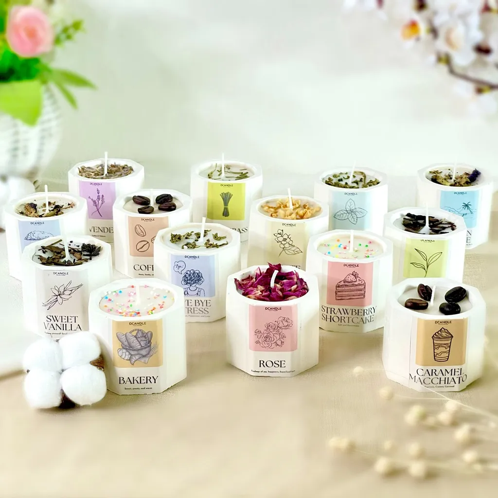 Concrete Scented Candles 40gr by DCANDLE | Lilin Aromaterapi Concrete | Souvenir wangi