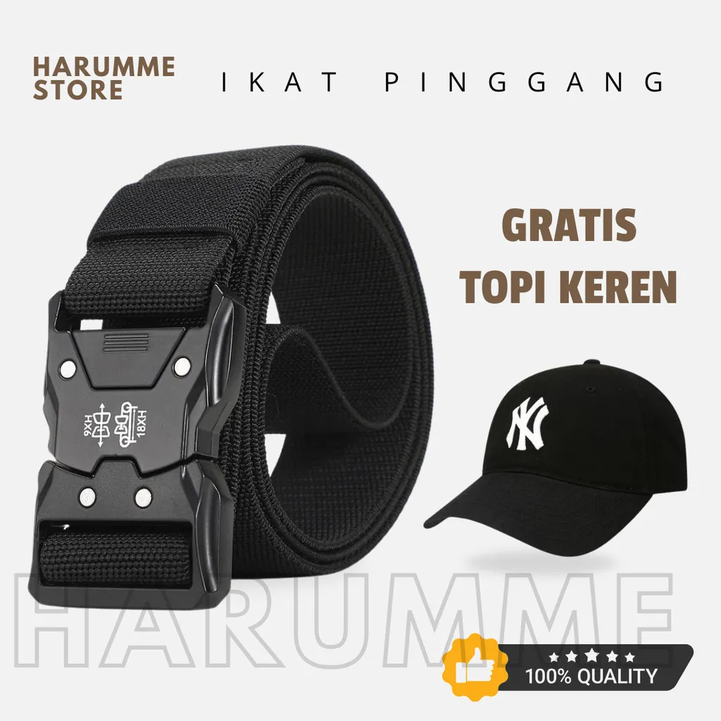 [BEST SELLER BELI 1 GRATIS 1] Ikat Pinggang Kanvas Fiber Stylish dan Tahan Lama