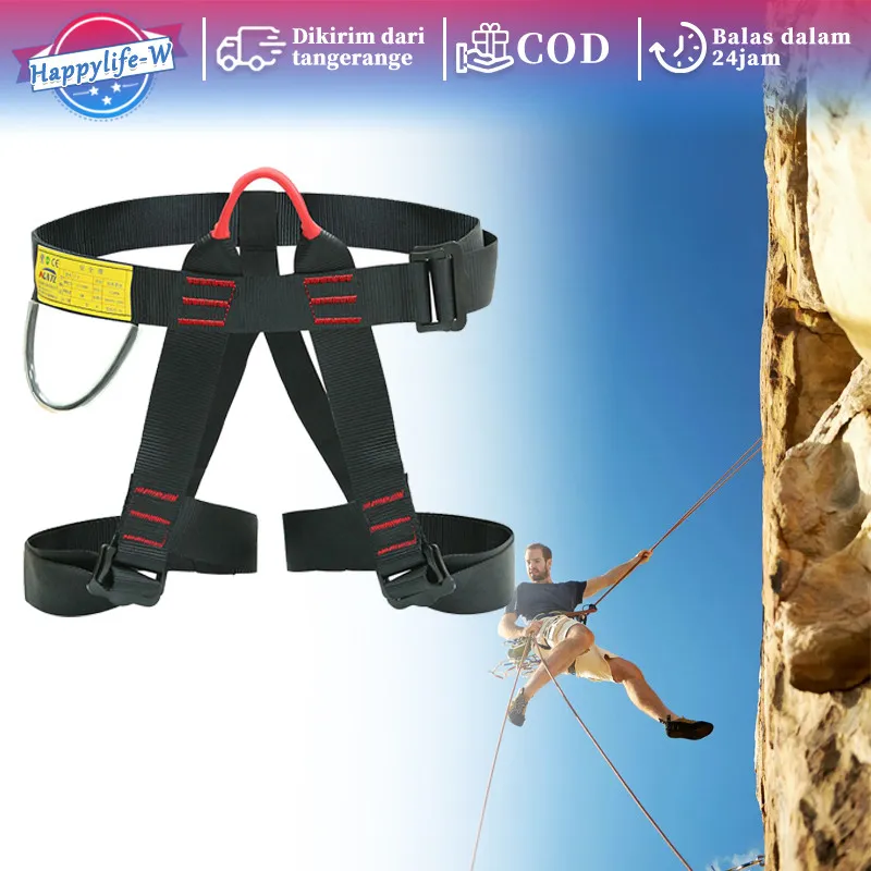 Safety Harness Panjat Tebing Sit Harnes Climbing Camna Safety Belt Harness Sabuk Pengaman Tower Half Body Panjat Tebing