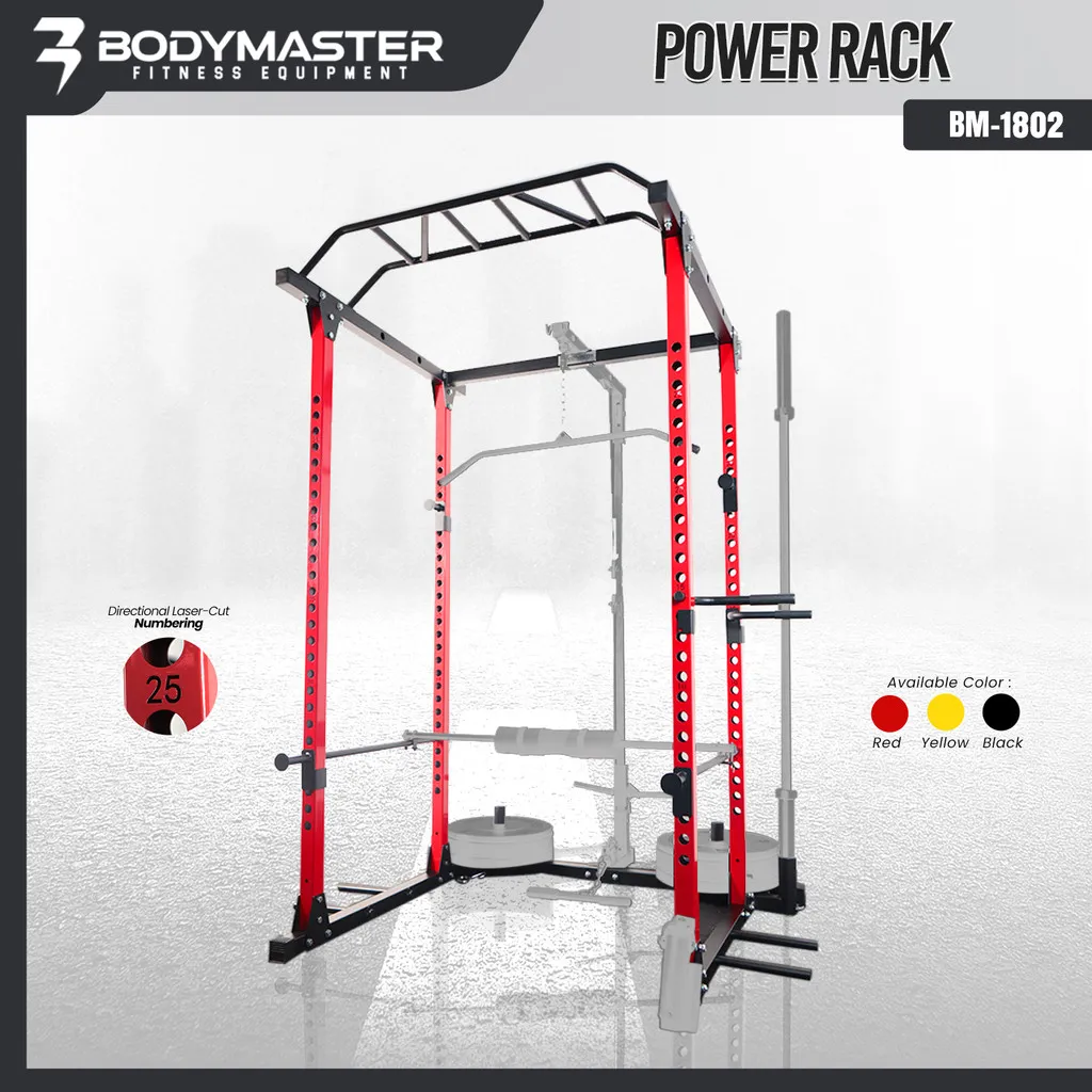 BODYMASTER Power Rack BM-1802 - Home Gym Power Cage Bench Press Squat