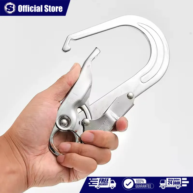 Big Hook /Safety Hook / Snap Hook / Carabiner Besar/Pengait Panjat Tebing Oval Besar 25KN Carabiner Hook Carabiner Gantungan
