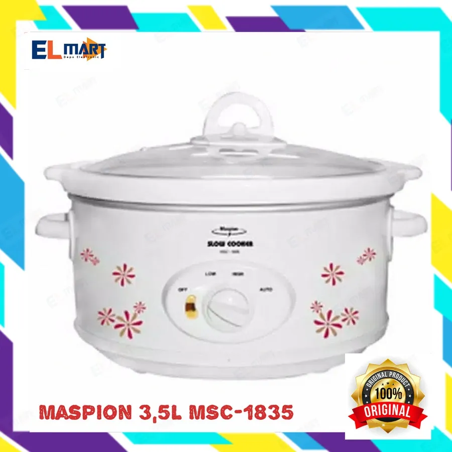 Maspion slow cooker 3,5L MSC-1835 / MSC1835 / pemasak lambat 3,5 liter original