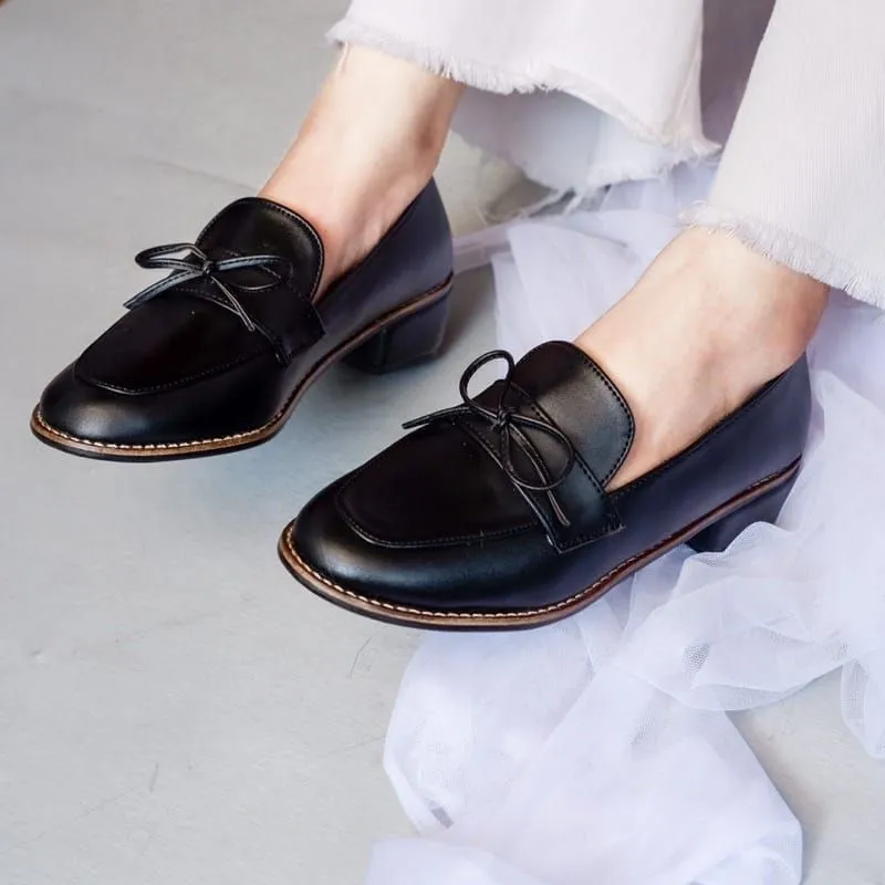 Yovvli Tivanka Flatshoes Sepatu Wanita Kerja kuliah kantor Hitam Kulit sintetis empuk anti lecet hak 3 cm