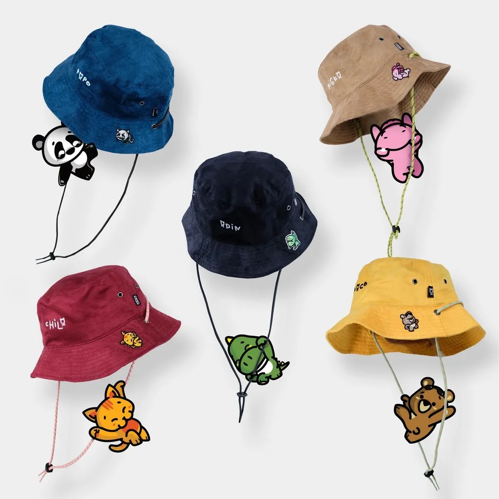 CRSL Iconic Series Bucket Hat | Topi Rimba Gunung | Unisex Pria Wanita  Warna Ceria Tali Dapat Dilepas