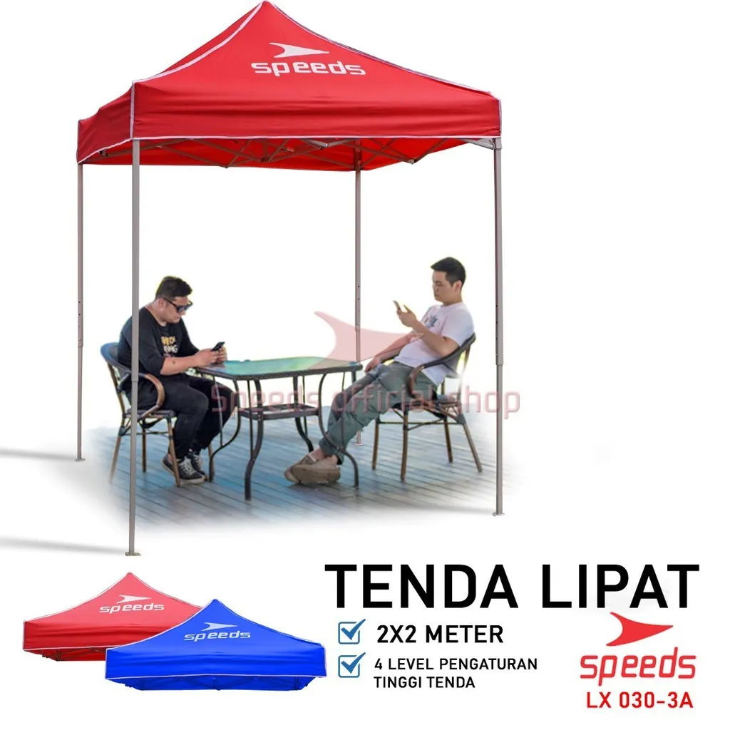 SPEEDS Tenda Lipat ( 2 X 2 M) (18KG)Tenda Bazar Pameran Tenda gazebo Tenda Jualan Otomatis 030-3A