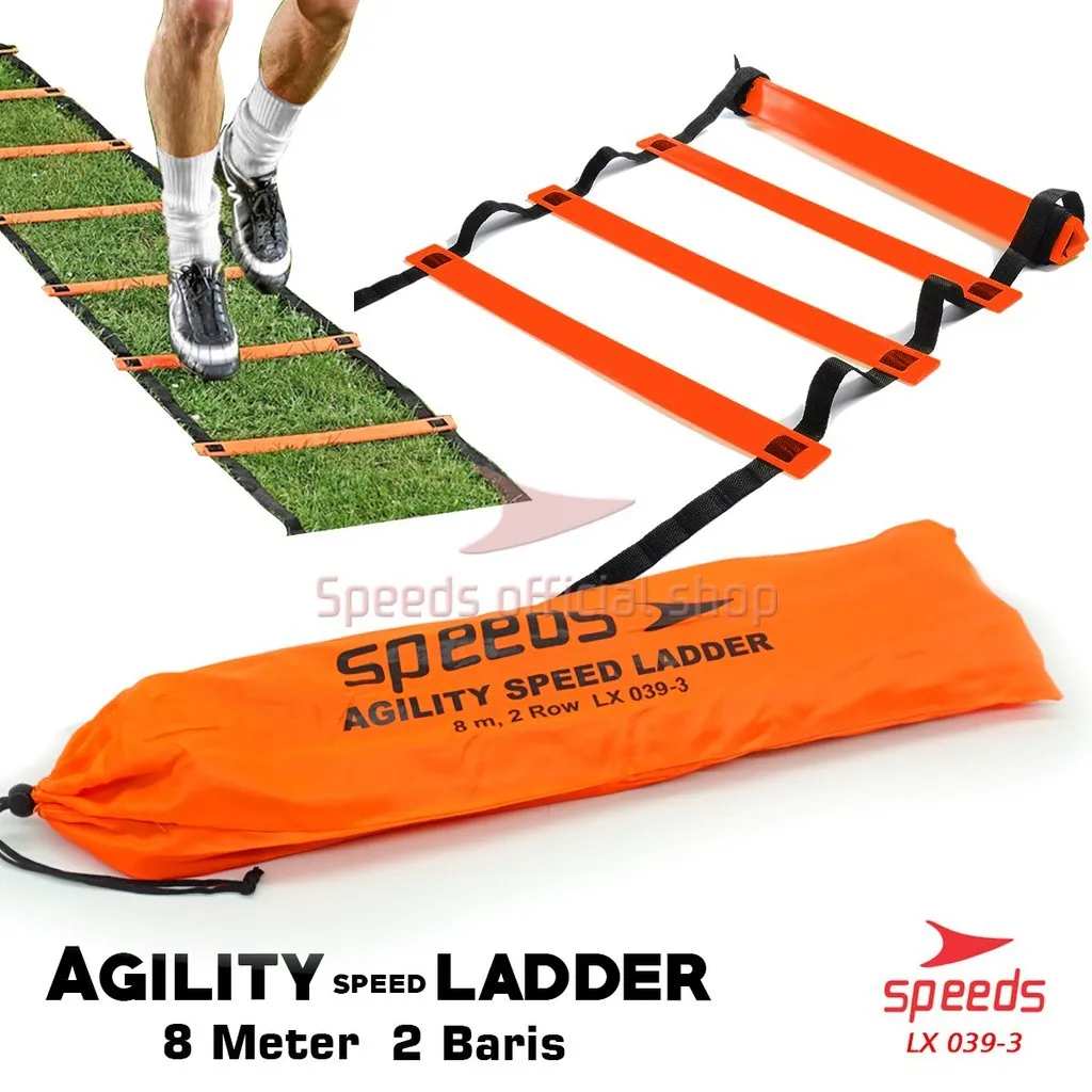 SPEEDS Agility Speed Ladder Drills training Tangga Kelincahan Ketangkasan 8m Atlit Tangkas 039-3