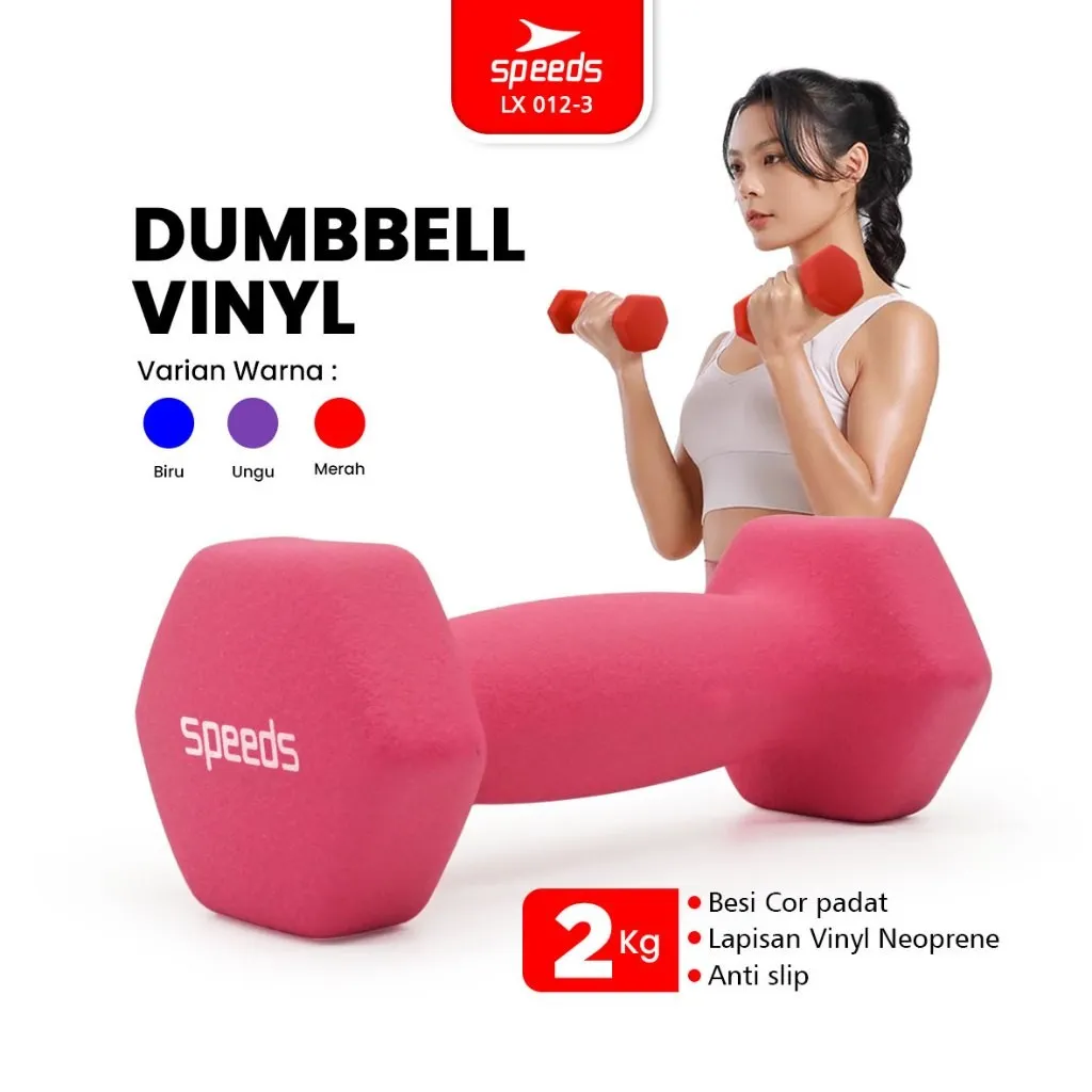 SPEEDS Dumbell Barbel Vinyl cewek matrass yoga ball yoga mat gym Neoprene Barbel Mini 012-3