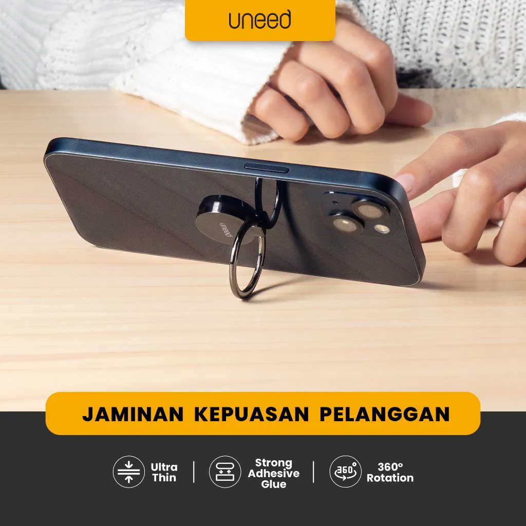 Uneed Phone Grip Rotating Stand Holder iRing Ozmium Series - UPH933