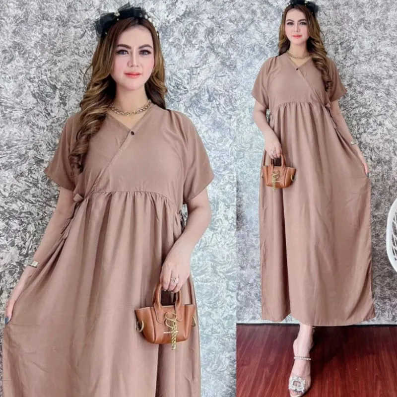 Daster kimono kekinian rayon tali samping daster dress kareenLD 118-120cm