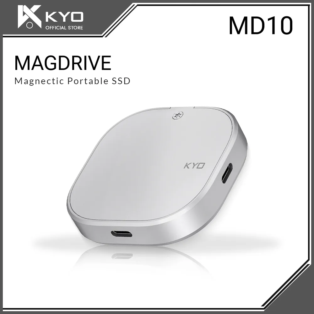 KYO Magdrive MD10 10Gbps 128GB 256GB 512GB 1TB 2TB Magsafe Magnetic SSD Portable USB 3.2 Gen 2x1 10Gbps Magnetic SSD Magsafe SSD Portable SSD OTG Drive External SSD Eksternal Type-C