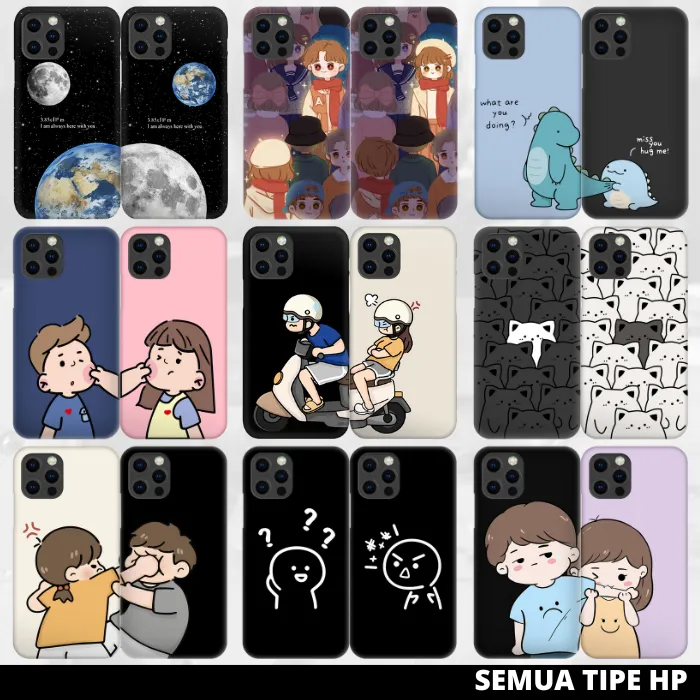 Premium Casing Hardcase Softcase Hard Soft Case Hp Couple Case Casing All Type Iphone Android Samsung Oppo Vivo Xiaomi Redmi Realme Asus Infinix Lenovo LG Nokia Huawei Meizu Motorola Oneplus Sony Sahabat Dino Aesthetic Pasangan Cartoon Custom Foto Couple