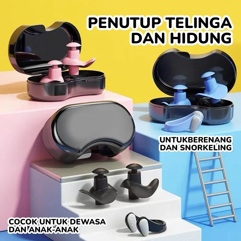BBAK Ear Plug Ear Clip Penutup Hidung Anti Air Renang Snorkling Diving Penutup Telinga