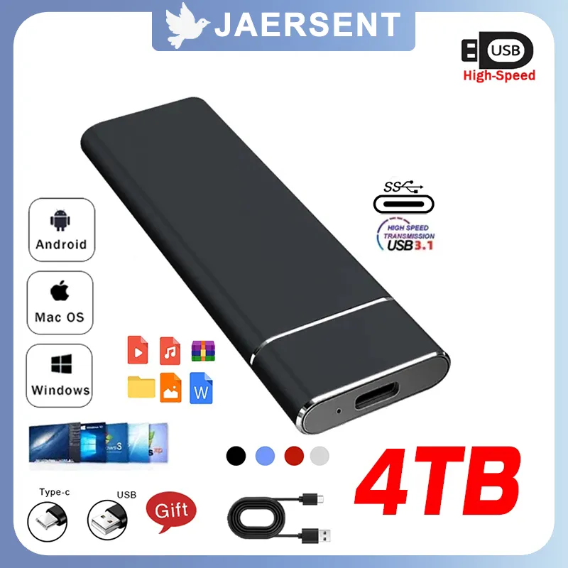 SSD Eksternal 4TB USB 3.0 Type-C ssd laptop PC ssd portable eksternal hp solid state drive