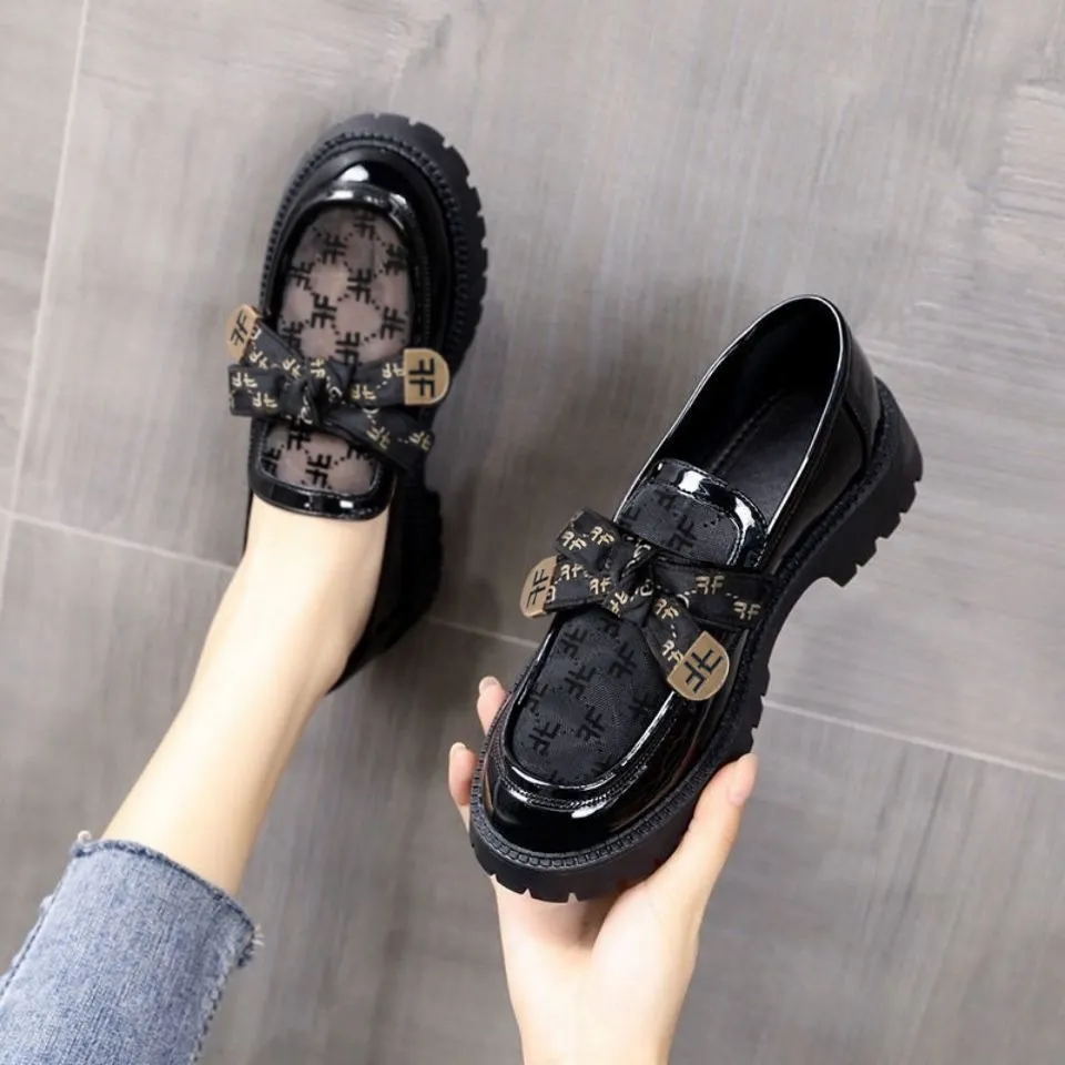 Sepatu Kerja Wanita Terbaru Sepatu Perempuan Loafers Pita Sepatu Formal ala Korea SK-031