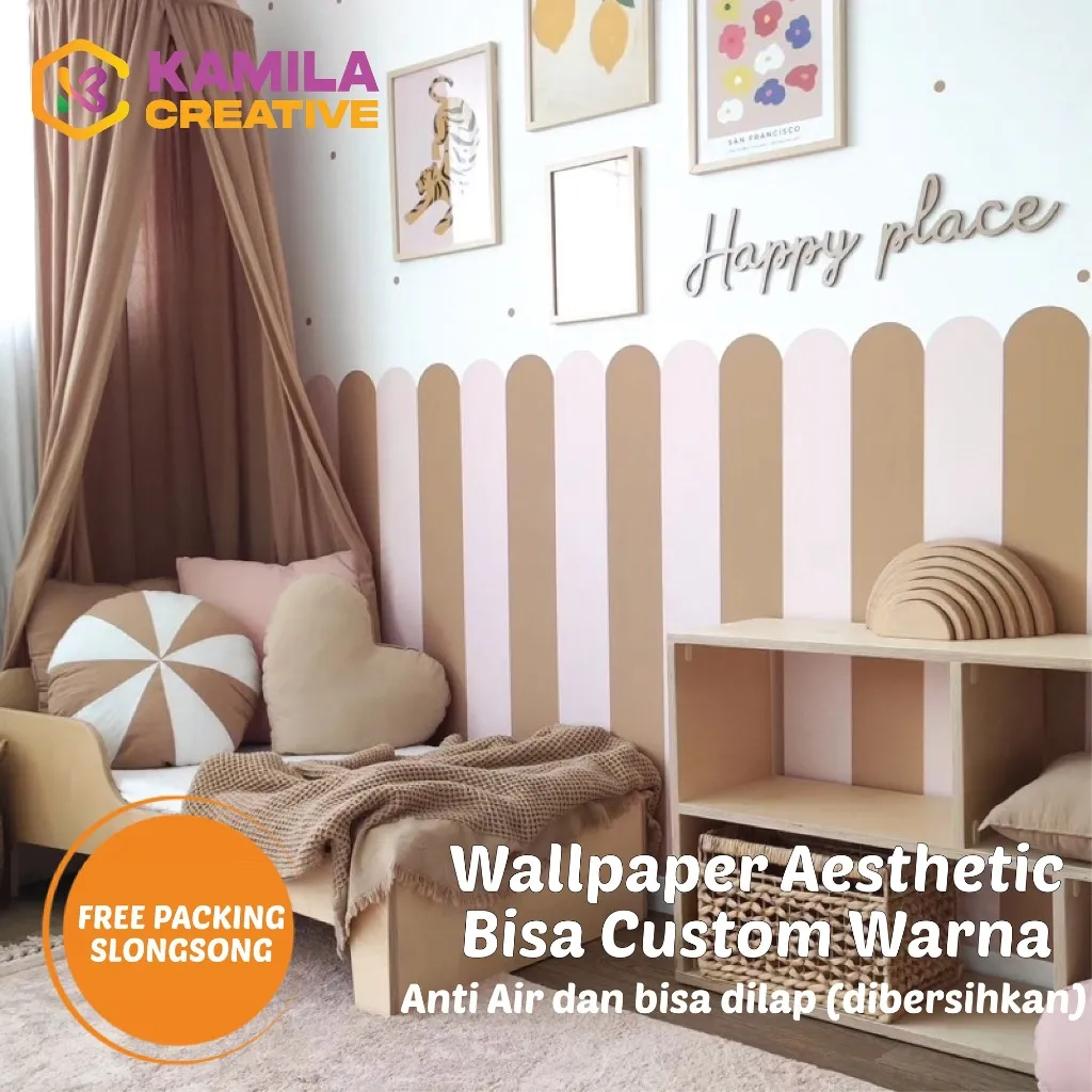 Kamila Creative - Wallpaper Aesthetic Kamar Anak Dekorasi Kamar