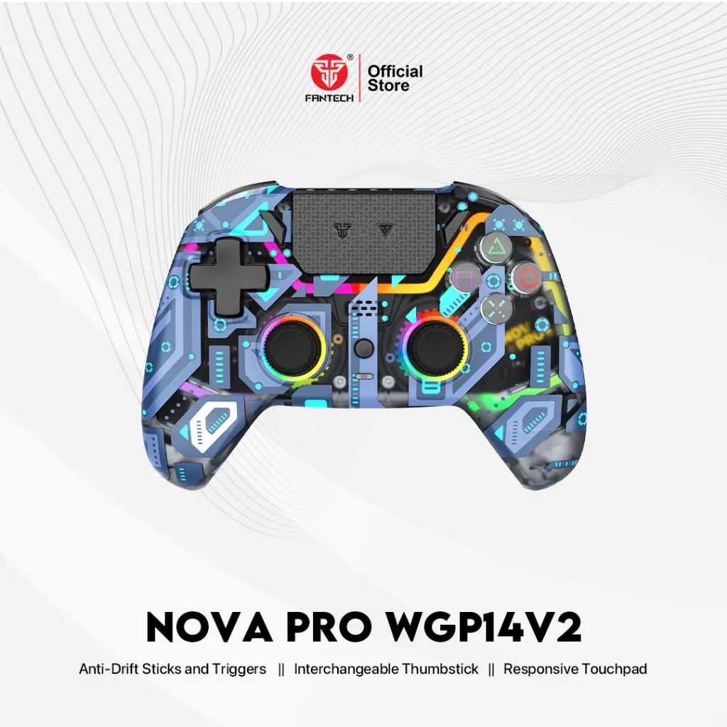 Fantech Gamepad Wireless Hall Effect NOVA WGP14 V2 for PS4 PC Android Bluetooth Gaming Joystick