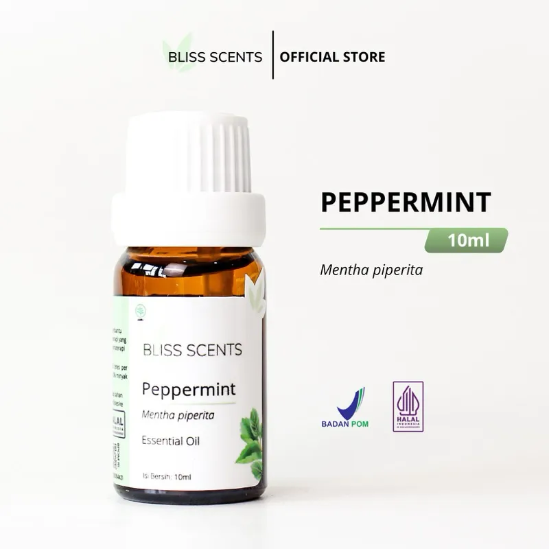 BLISS SCENTS Peppermint Essential Oil 100% Murni Therapeutic Grade Aromatherapy Aromaterapi by Bliss Scents