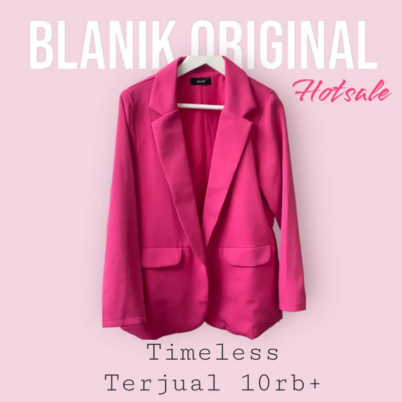 Chloebeautyshop - Blazer Blanik Original Furing/ Premium Kerah Kupu / Rompi Wanita / Formal Kerja Wisuda