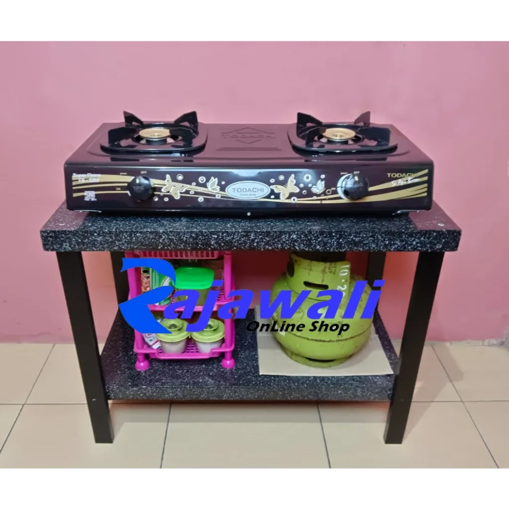 Meja Kompor 2 Tungku Rak Kompor Dapur Meja Kompor Gas