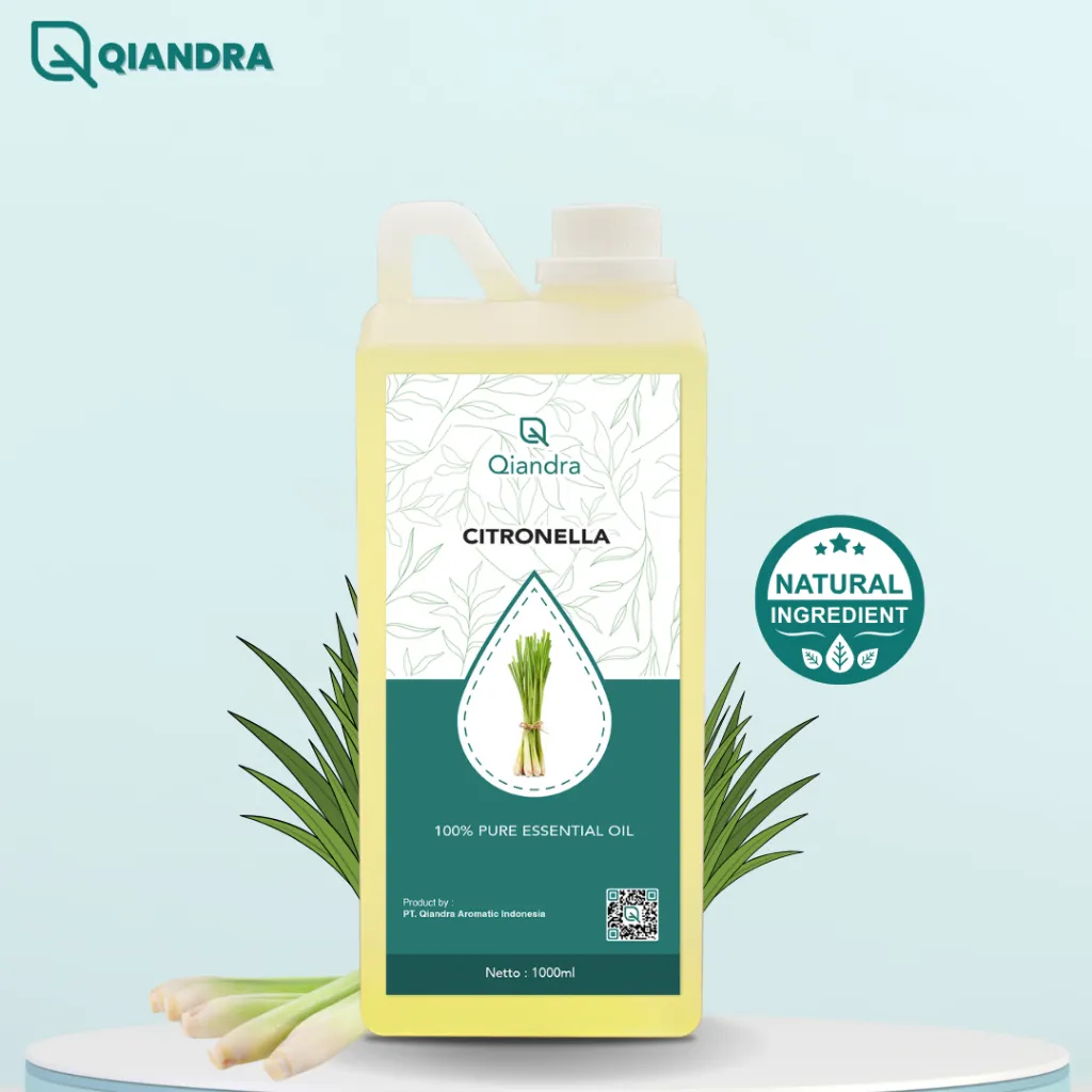 Minyak Sereh Wangi Murni 1000ml - Citronella Pure Essential Oil 100% Alami