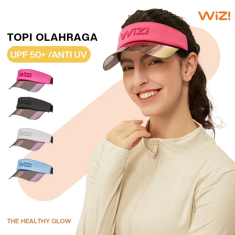 WiZi Topi Tenis Topi Pelindung Wanita Sinar Matahari Solar Visor Topi Baseball Anti-UV Dapat Disesuaikan