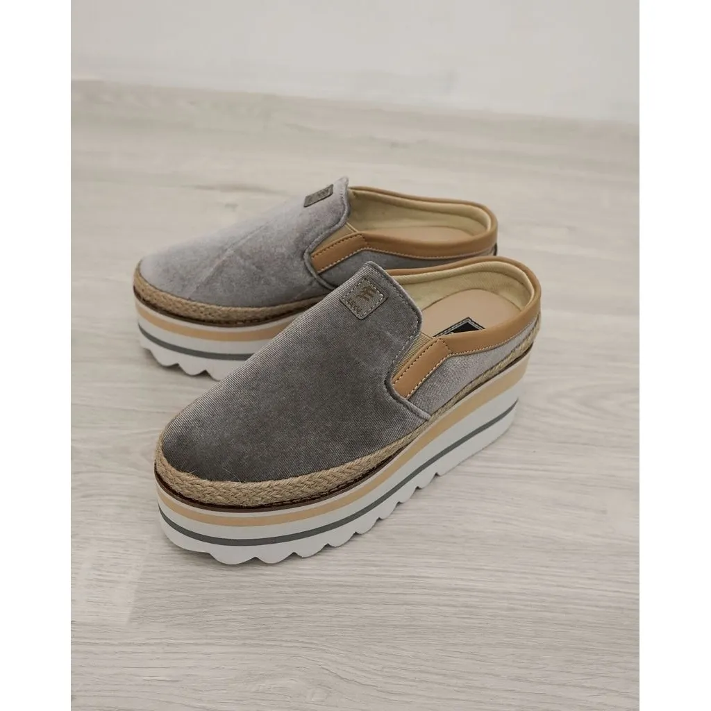 ESYUFOOTWEAR - BOHEMIA grey slipper - Sepatu wedges