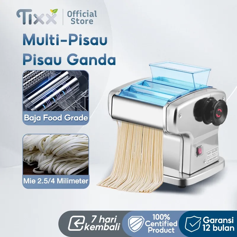 TIXX Mesin Pembuat Mie/ Noodle Maker Multifungsi Tiga Jenis Pisau dengan 9 Tingkat Penyetelan