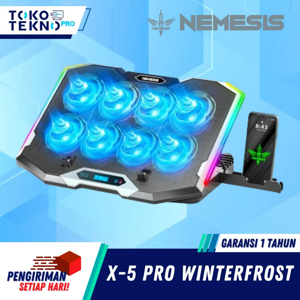 NYK Nemesis X5 Pro Winterfrost Cooling Fan Pad Pendingin Laptop