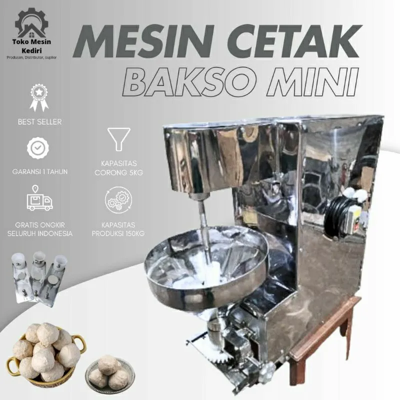 Mesin Cetak Bakso Mini  (COD) Bayar Di Tempat  Ready stok | Mesin Cetak  pentol | Mesin Bakso Otomatis |Mesin Cetak  Bakso pentol mini 5 kg  Mesin Cetak  Bakso stenlis