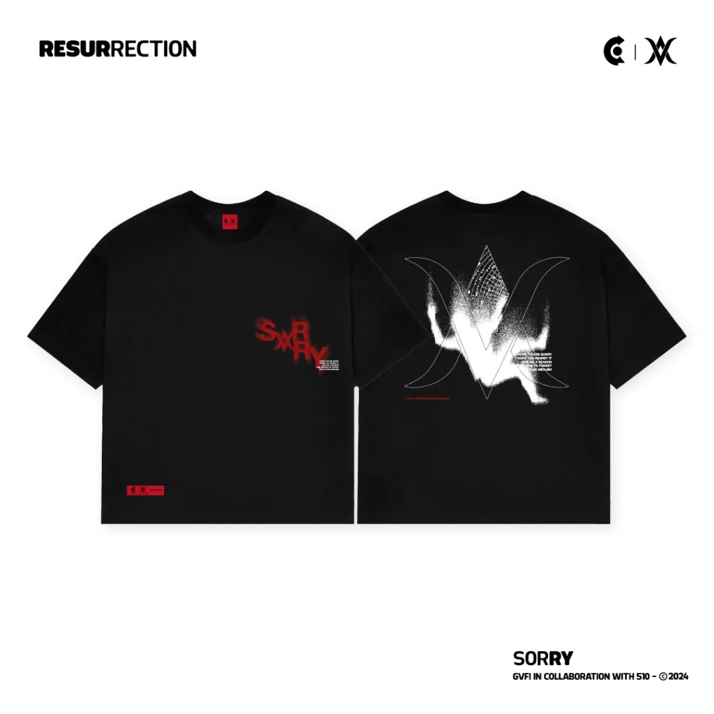 GVFI X 510 Sorry Oversized T-Shirt Black